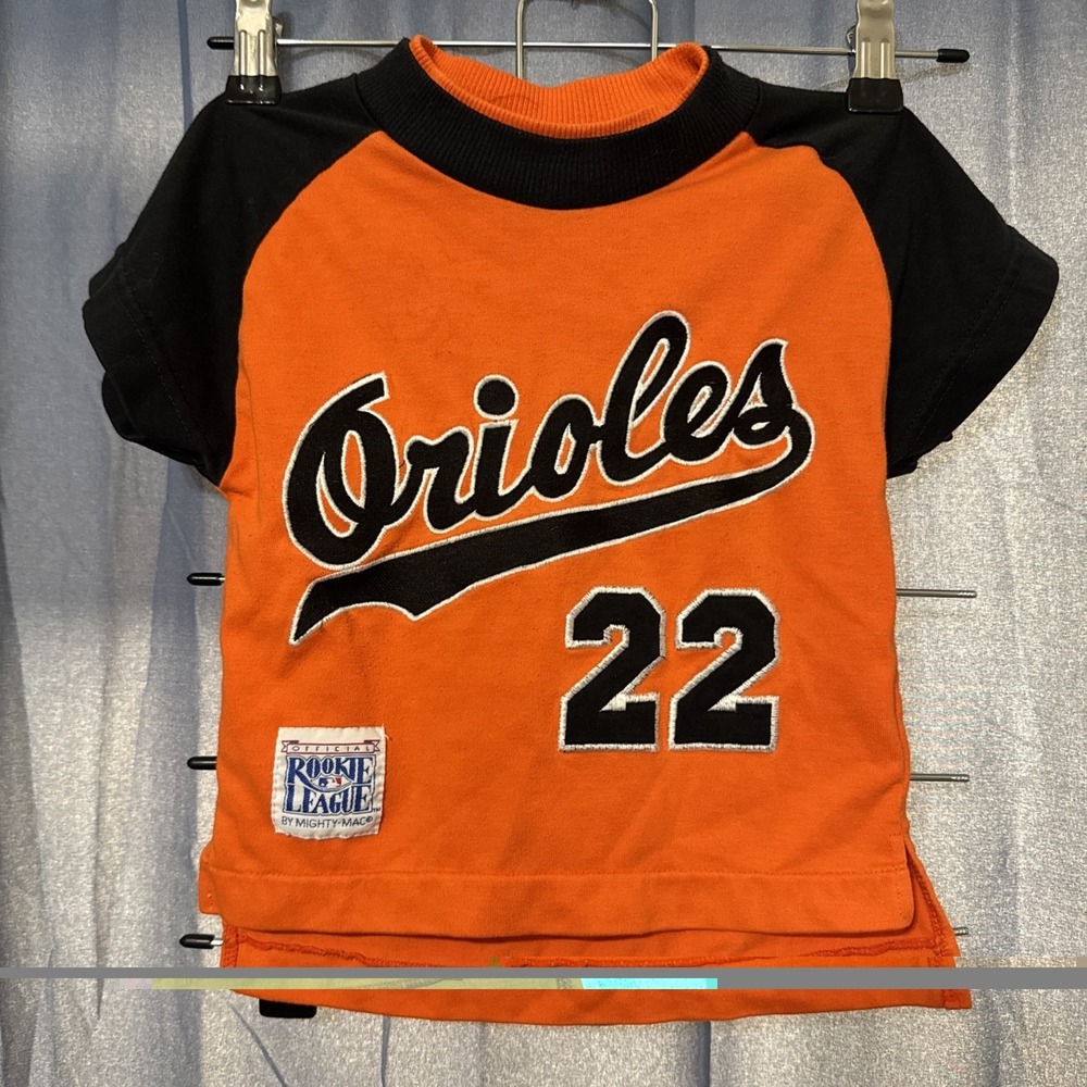 Vintage Baltimore Orioles Rookie League Mighty Mac Toddler 2T Shirt Embroidered